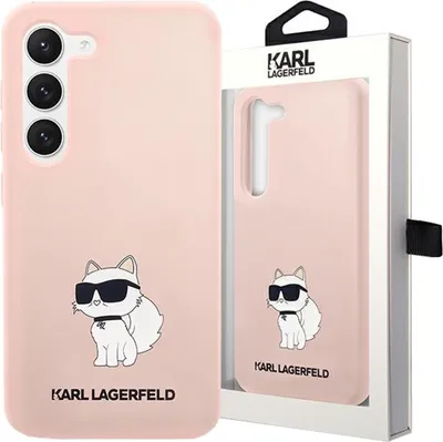 Produktbild von Karl Lagerfeld KLHCS23SSNCHBCP S23 S911 hardcase pink Silicone Choupette Schutzhülle