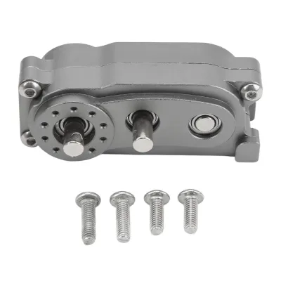 Produktbild von Getriebe & Transfer Case für RC Auto SCX10 1/10, 313 mm Radstand, 2-Gang, CNC-gefrästes eloxiertes Aluminium, Titanfarbe