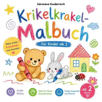 Produktbild von Kriekel Krakel Malbuch für Kinder: Große, einfache Motive mit Tieren, Spielsachen und Essen