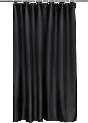 Produktbild von Duschvorhang mit 12 Ringe zur Befestigung, 180x200 cm, schwarz