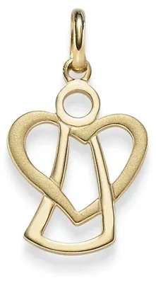 Anhänger-Engel-und-Herz-585-Gelbgold-21x12mm