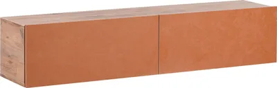 Obrázek produktu pro BELIANI Závěsná skříňka pod televizor červená a hnědá 140 cm TV stolek na zeď minimalistický design obývací pokoj