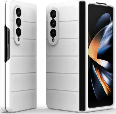 Produktbild von Handyhülle für Samsung Galaxy Z Fold 4 5G Hartes PC Matt Stossfest Anti-rutsch Hülle Weiß