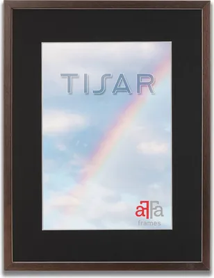 Obrázok produktu pre aFFa rámy Tisar drevený obrazový rám s paspartou 42x59,4 cm Čierny, svetlý, obdĺžnikový, s prednou stranou z akrylového skla, zadná strana z HDF Hnedý (22) 50x70 cm