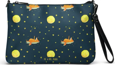 Produktbild von Mr. & Mrs. Panda Damenhandtasche Fuchs Sterne - Blau - Geschenk, Nachts, Clutch, Mond, Crossbody Bag, Spruch Positiv, Handtasche, Umhängetasche Damen, Sternengucker