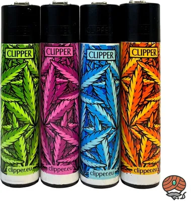 Produktbild von Clipper Reibradfeuerzeuge "Leaves #33", 4 Stück