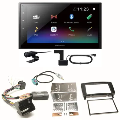 Produktbild von Pioneer DMH-A340DAB DAB+ Bluetooth Einbauset für Mercedes CLK W209 Facelift
