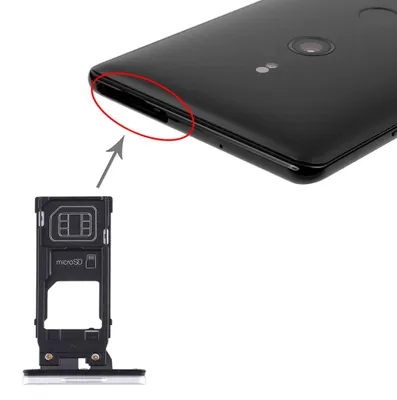 Image de Support pour carte SIM + support pour carte SIM + support pour carte Micro SD pour Sony Xperia XZ3, blanc, neuf
