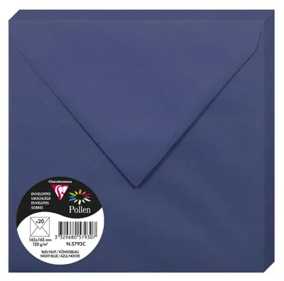 Produktbild von Clairefontaine 5793C, Blau, 120 g/m², 165 mm, 165 mm, Forest Stewardship Council (FSC), Frankreich