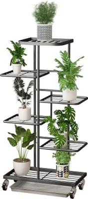 Produktbild von Famanu Pflanzenregal vielseitig - für Balkon, Ecke, Wohnzimmer, Büro, Garten