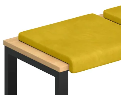 Obrázok produktu pre vidaXL Bankové vankúše, 4 kusy, zamat, žltá farba, hĺbka 35 cm