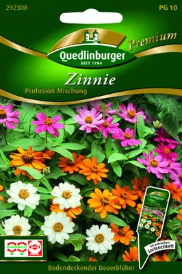 Produktbild von Quedlinburger Saatgut - Zinnien Profusion Mix - Samen - 292308