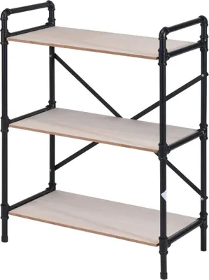 Imagen del producto de Estantería de suelo de 3 niveles, 62 x 31 x 90 cm, fabricada en MDF y acero