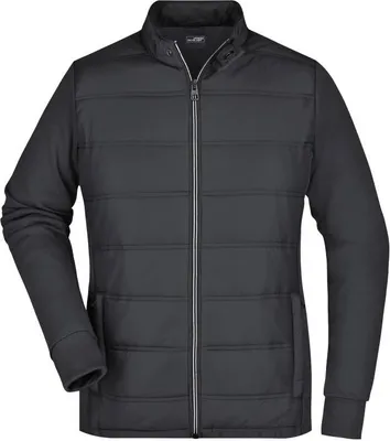 Produktbild von Modische Sweat Jacke in attraktivem  Materialmix black, Gr. M