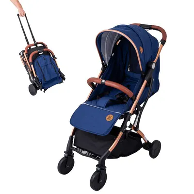Produktbild von BUF BOOF® S-16 Leichter Sportbuggy, 0–36 Monate, 180° Liegeposition, Klappsystem mit Trolley-Funktion, Dunkelblau