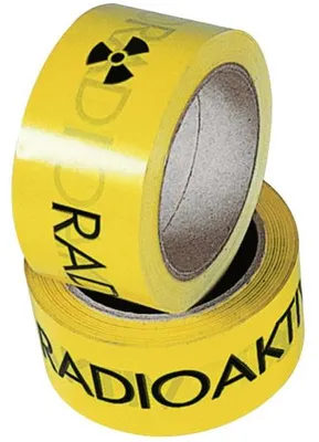 Produktbild von Aufkleber Warnband Radioaktiv, Folie, 50 mm x 66 m