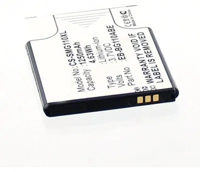 Produktbild von Akku für Samsung Galaxy Pocket 2 Li-Ion 3,7 Volt 1250 mAh schwarz.