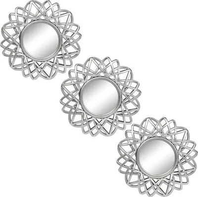 Productafbeelding van Famanu Set van 3 wandspiegels - Elegante wanddecoratie voor woonkamer, slaapkamer en eetkamer