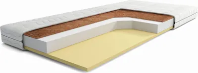 Image de FURNLUX Matelas sans ressorts Sally White 90x190cm / Hauptfarbe : Weiß / Abmessungen : 90 x 190 x 12 cm