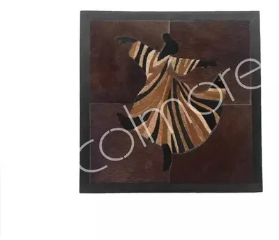 Immagine prodotto di Decorazione da parete AMAHLE, 100% pelle, 61x61 cm, marrone