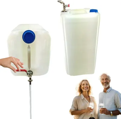 Produktbild von Anwicar Wasserkanister mit hahn - Wasser Kanister mit zapfhahn 30l - Camping Wassertank - Weiß