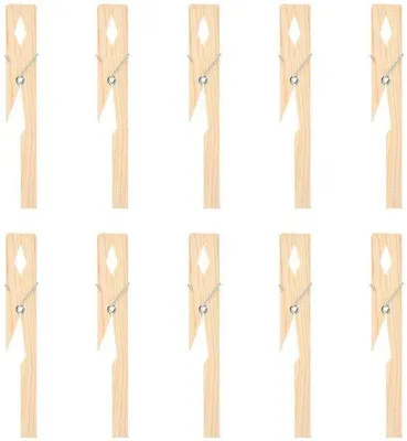 Productafbeelding van Bambooholzener Proefhalsen, 10 stuks - Houten klemmen - Comfortabel voor laboratoriumgebruik - Geschikt voor proefbuizen van 10-20 mm - Laboratoriumapparatuur - Handige proefhalsen