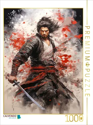 Produktbild von CALVENDO Puzzle Der willensstarke Samurai | 1000 Teile Lege-Größe 64x48cm Foto-Puzzle für glückliche Stunden