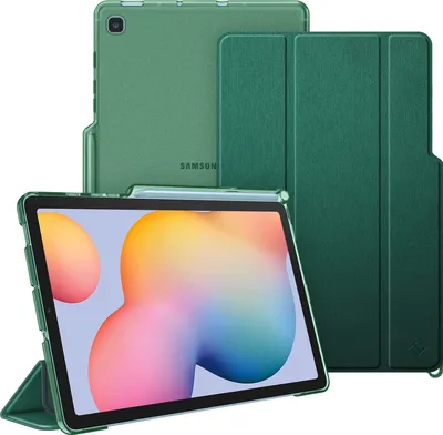 Produktbild von Fintie Hülle für Samsung Galaxy Tab S6 Lite 10.4 2022/2020 SM-P610/P613/P615/P619 - Slim Schutzhülle mit Transparenter Rückseite Abdeckung Cover, Auto Sleep/Wake, Dunkelgrün