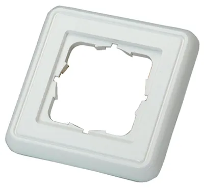 Produktbild von TELEGÄRTNER Abdeckrahmen 80 x 80 mm, 1-fach, alpinweiss