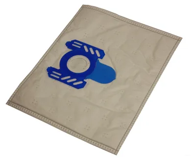A vacuum cleaner bag on a white background.