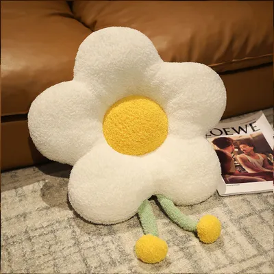 Produktbild von 360Home Karikatur Bunt Blume Kissen Weiß