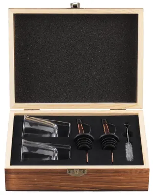 Immagine prodotto di Solidchoice - Set di 2 bicchieri da cocktail in scatola di legno, ideale per gli amanti delle bevande