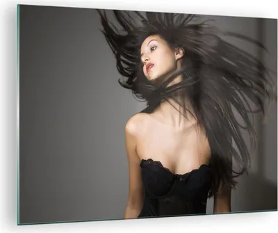 Produktbild von Bilder auf glas - Schönheit Mode Modell posieren - 70x50cm - Glasbilder - Wandbilder - Kunstdruck - zum Aufhängen bereit - Wanddekoration aus Glas - Glas Bilder - Wandbild auf Glas - GAA70x50-2128