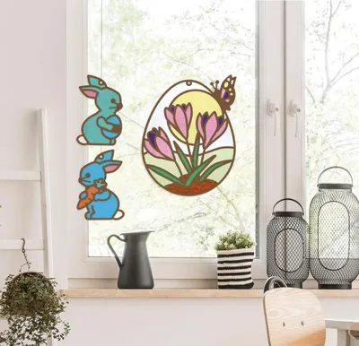 Image de Kit de décoration pour fenêtre "Printemps"