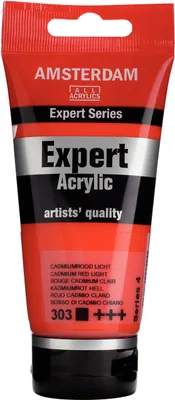 Productafbeelding van Amsterdam Expert Acrylverf, tube van 75 ml, helder cadmiumrood, nummer 303