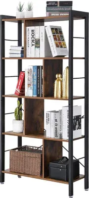Productafbeelding van Industriële vintage boekenkast van hout met vier planken