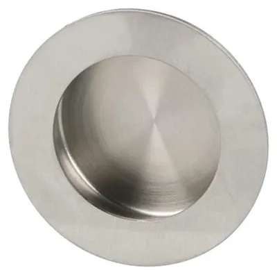 Produktbild von Schiebetür Griffmuschel Ø 50mm Edelstahl gebürstet Muschelgriff zum Einlassen