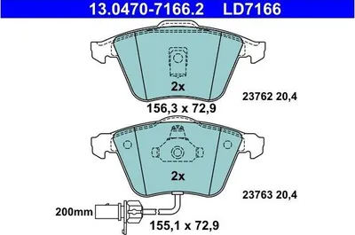 Zdjęcie produktu dla Klocki Hamulcowe Audi Przód A6/Allroad 1,8-3,0 Quattro 97-05 Ceramic