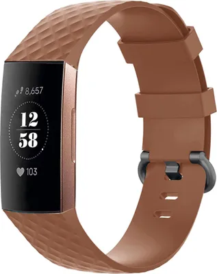 Productafbeelding van imoshion Siliconen bandje voor de Fitbit Charge 3 / 4 - Bruin