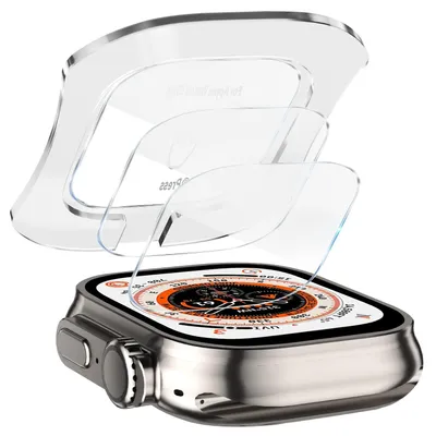 Produktbild von Displayschutzfolie - Apple Watch Ultra 2 - Ultradünnes, gehärtetes Glas - 49 mm - Kratzfest - Stoßfest - Kompatibel mit iWatch Ultra 2 - Farbe...