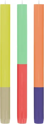 Productafbeelding van Staafkaarsen Ibiza, set van 3, H 26 cm, van veganistische stearinewas