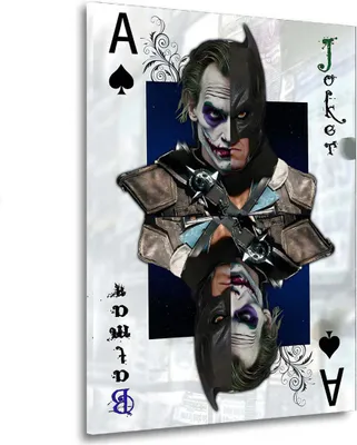 Produktbild von Joker Karte Leinwandbild Wandbild Kunst XXL Dekoration: 60x80x2cm