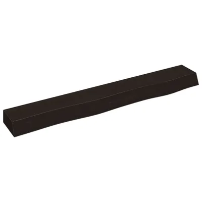 Imagen del producto de Estantería de pared de madera maciza de roble, color marrón oscuro, dimensiones 80x10x6 cm, tratada