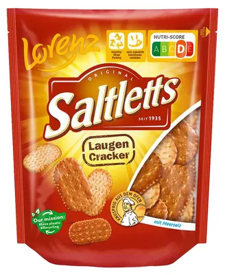 Produktbild von Lorenz Saltletts Laugencracker Laugengebäck Meersalz 150g 12er Pack