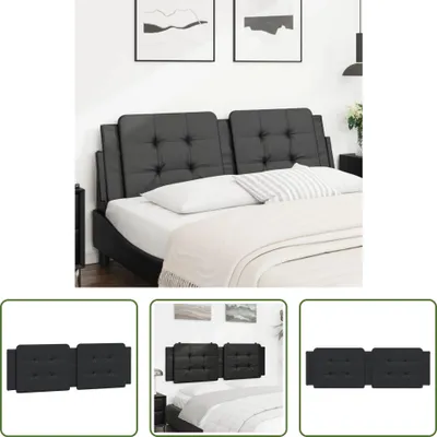 Produktbild von The Living Store Kopfteil-Kissen Schwarz 160 cm Kunstleder