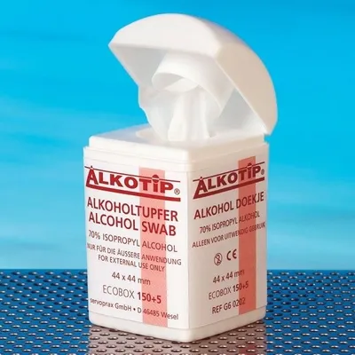 Produktbild von Alkotip Alkoholtücher im Alkotip-Spender (155 Stück)