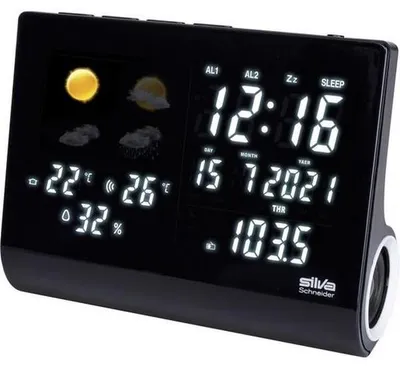 Productafbeelding van Silva Schneider UR-WS 1500, Horloge, Analoog, FM, Zwart, Radio/pieper, AAA