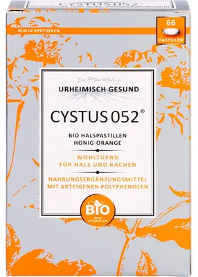 Produktbild von Dr. Pandalis Cystus 052 Halspastillen Honig-Orange, 66 St. Pastillen