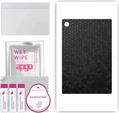 Produktbild von apgo Rückseite Schutzfolie, Skin, kompatibel mit Teclast M40 Pro, Hinten Displayschutzfolie aus Vinylfolie, kratzfest, einfache Montage - Schwarze Honigwabe