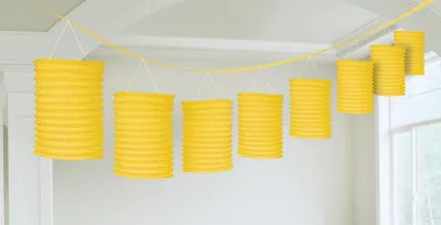 Zdjęcie produktu dla Żółta papierowa girlanda z lampionów 3,65 m